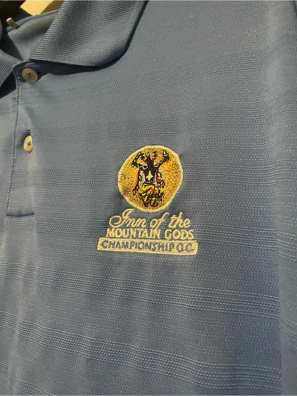 Adidas Golf Polo Shirt Men 2XL Blue Inn of the Mountain Gods MCOOL Golf Polo